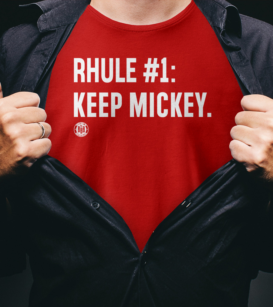 RHULE #1 KEEP MICKEY Red BBR T-Shirt