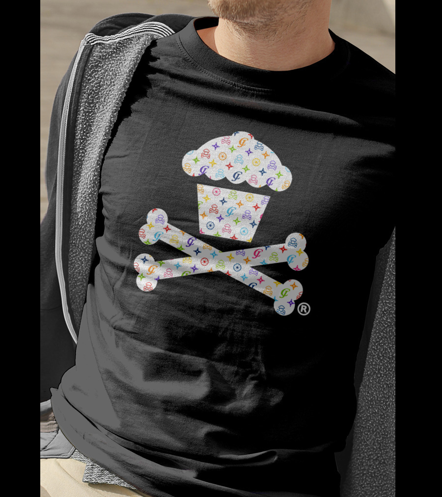 Colorful Chewy Crouton Crossbones Cupcake And Bones T-Shirt