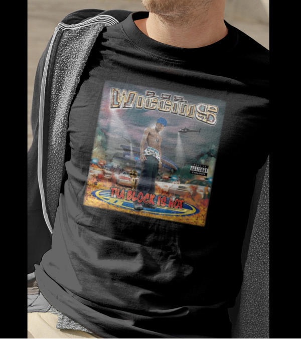 Wiggins Tha Block Is Hot NBA Trophy Helicopter Police Cars Flames T-Shirt