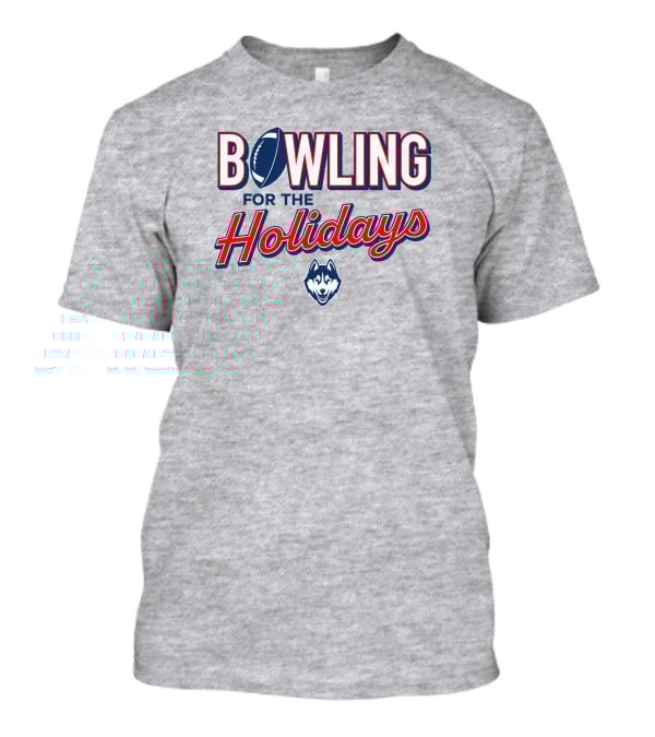 Uconn Huskies Bowling For The Holidays Football T-Shirt