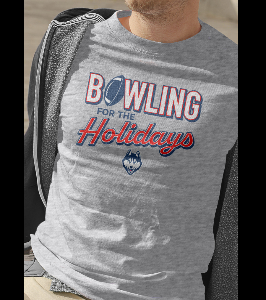 Uconn Huskies Bowling For The Holidays Football T-Shirt