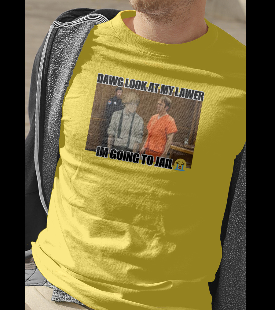 Dawg Look At My Lawer I'm Going To Jail Emoji Anime Character Courtroom T-Shirt