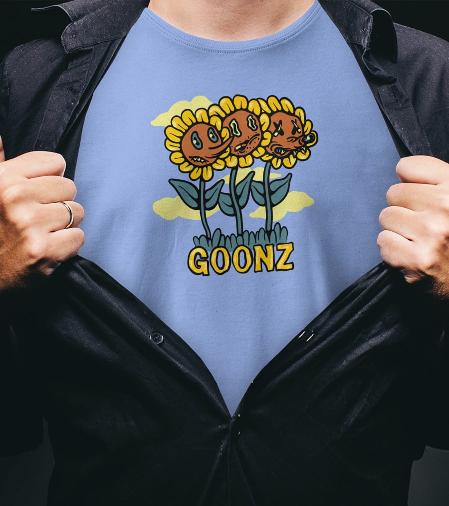 Cryptoon Goonz Flower Goonz Sunflower Faces T-Shirt