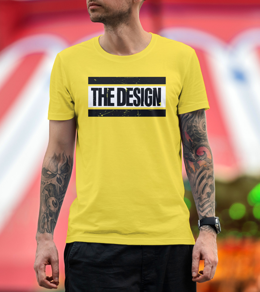 THE DESIGN Deaner Bold Yellow Background T-Shirt