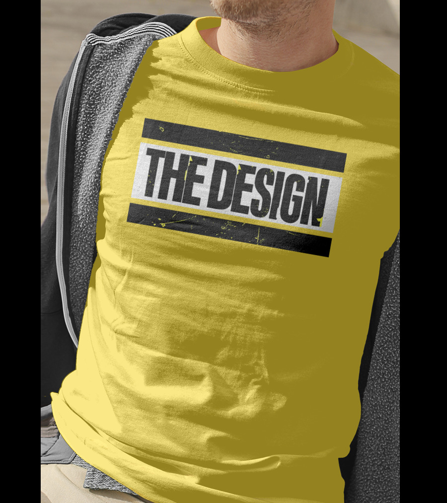 THE DESIGN Deaner Bold Yellow Background T-Shirt