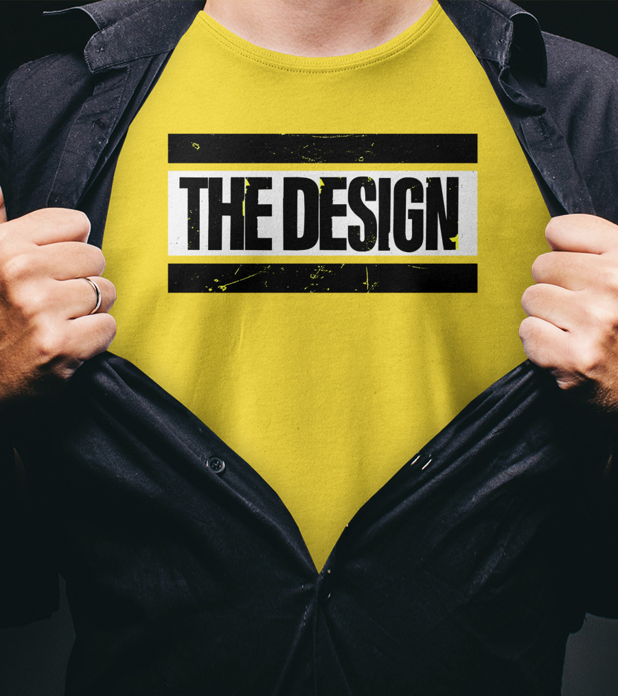 THE DESIGN Deaner Bold Yellow Background T-Shirt
