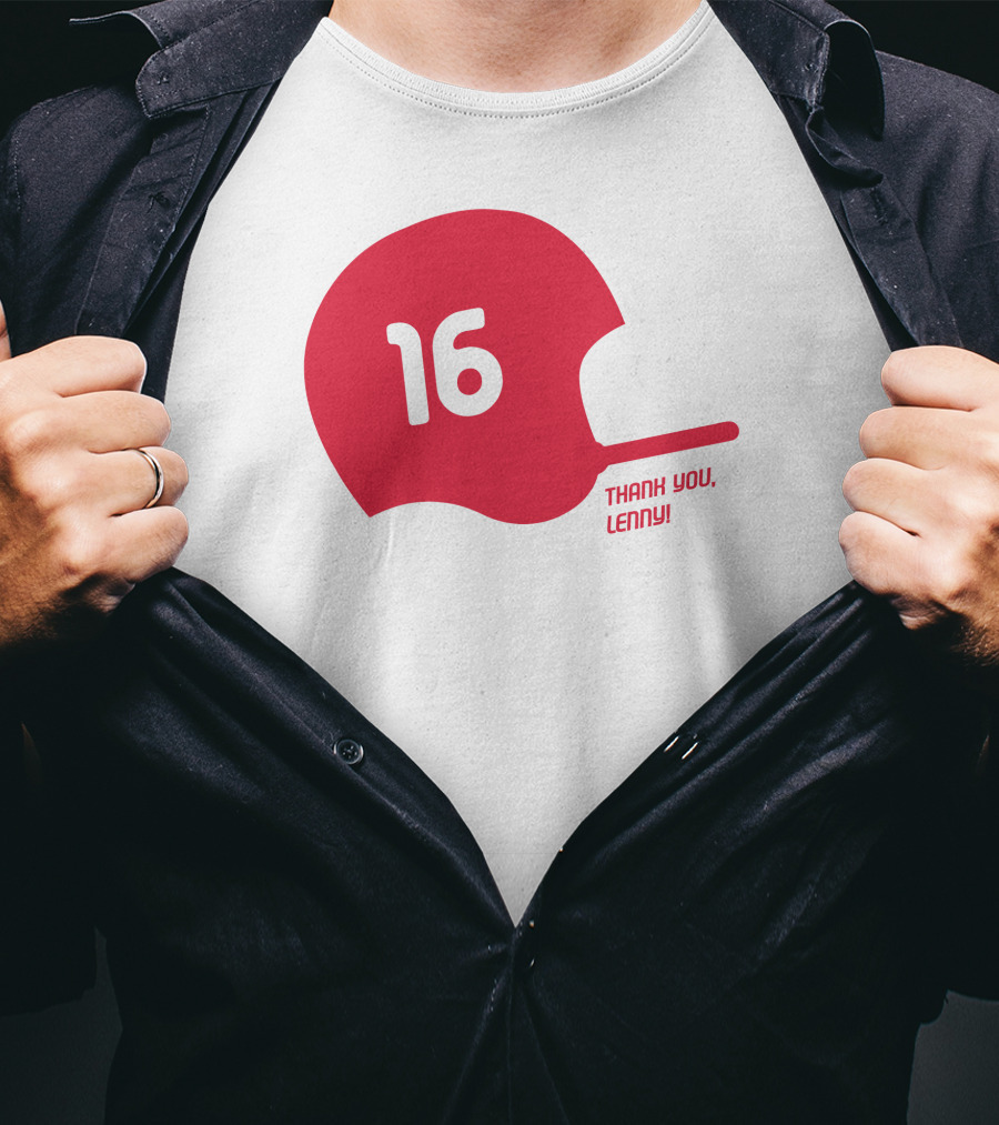 16 Thank You Lenny Football Helmet T-Shirt