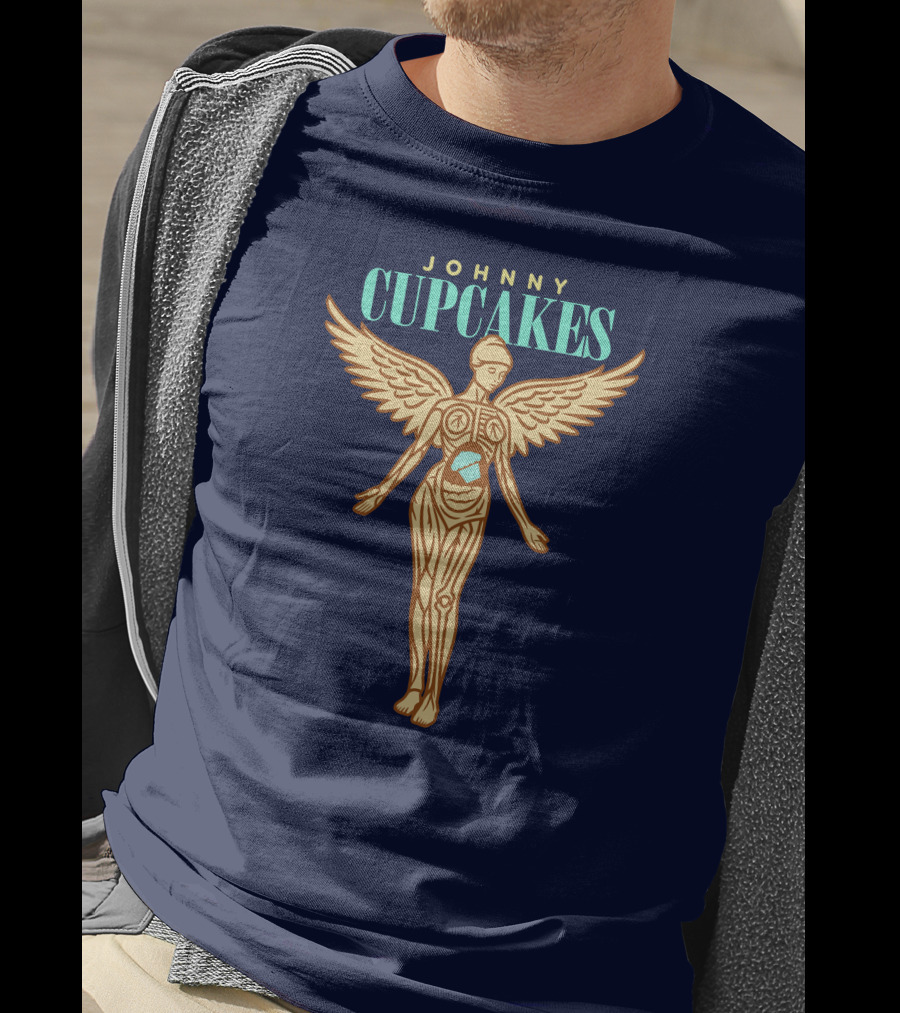 Johnny Cupcakes Winged Anatomical Figure With Cupcake Core T-Shirt