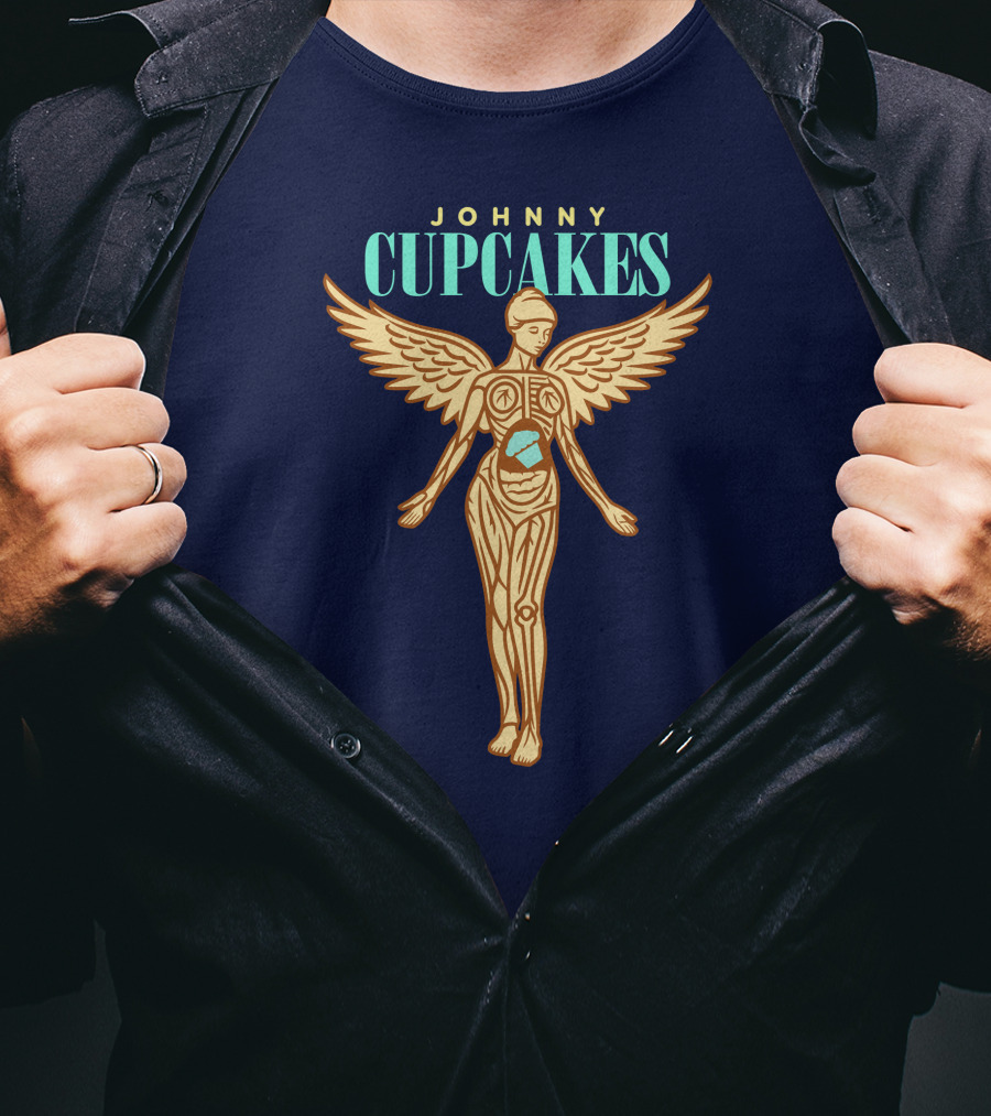 Johnny Cupcakes Winged Anatomical Figure With Cupcake Core T-Shirt