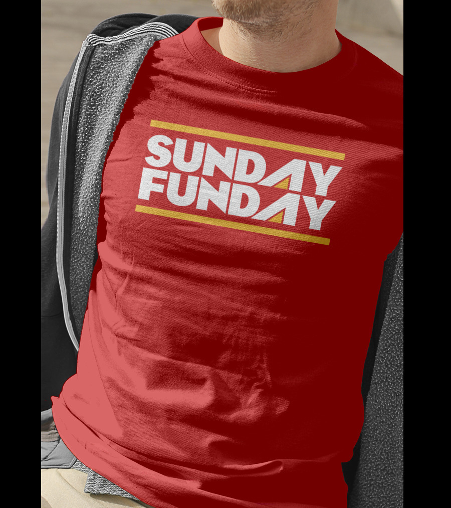 Sunday Funday Westside Storey Store Bold Red Typography T-Shirt
