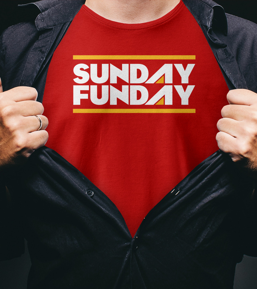 Sunday Funday Westside Storey Store Bold Red Typography T-Shirt