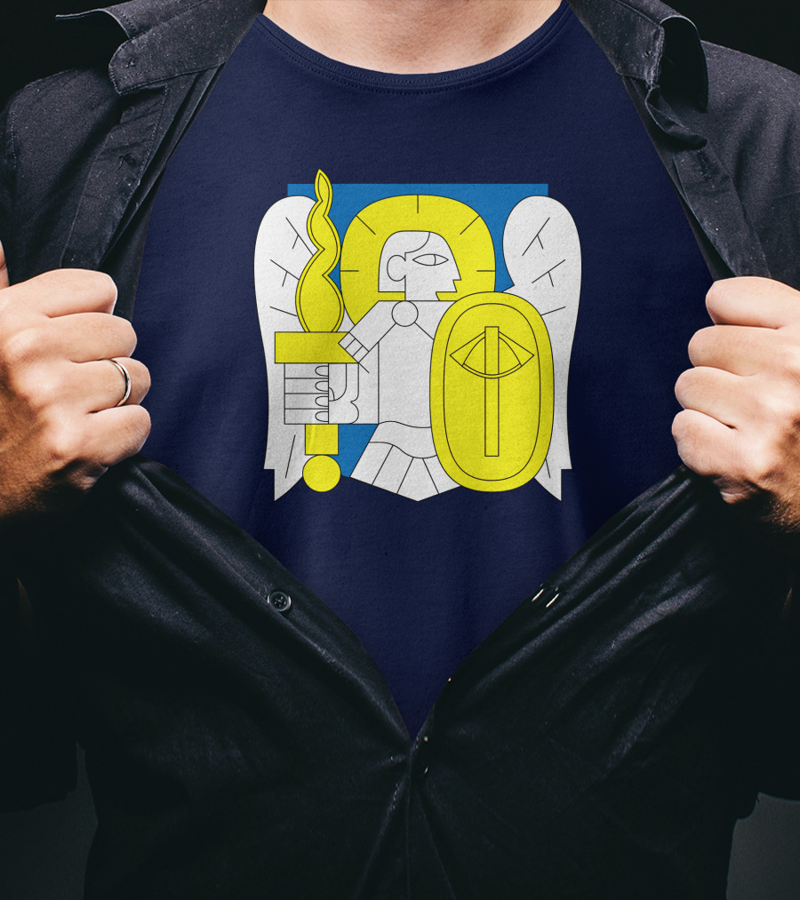 Saint Javelin Archangel Icon Kyiv Merch T-Shirt