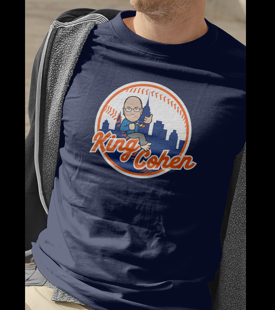 Jomboy Media Store King Cohen New York Baseball Icon Skyline T-Shirt