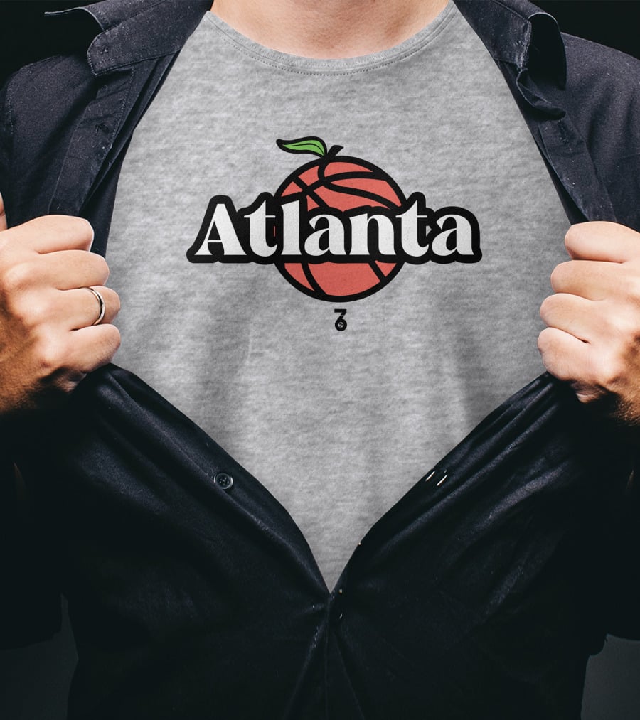Seven Six Merch Atlanta Peach Basketball T-Shirt