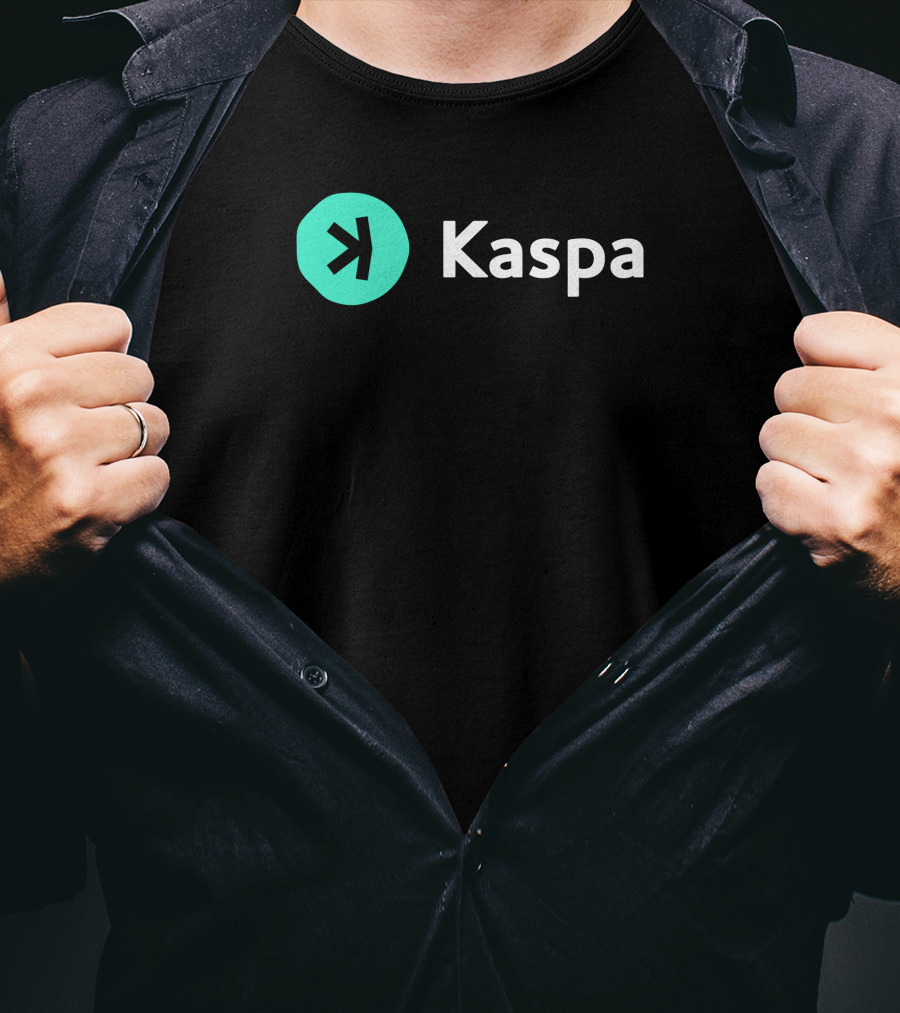 Kaspacurrency Kaspa Logo With Iconic T-Shirt