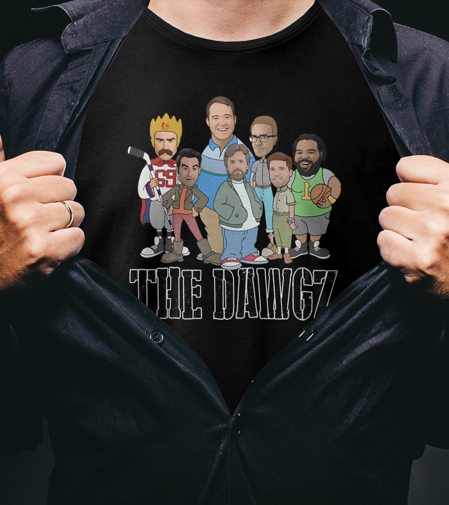 The Dawgz Comedy Crew Characters With Sports And Royalty Elements T-Shirt