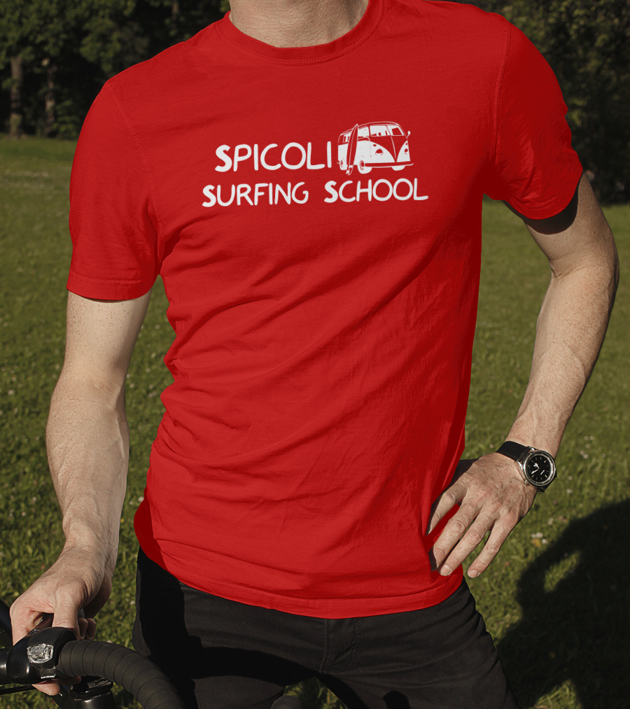 Spicoli Surfing School Super 70s Sports Vintage Van Surfboard T-Shirt