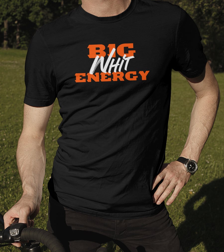 Cincinnati Bengals Big Whit Energy Football T-Shirt