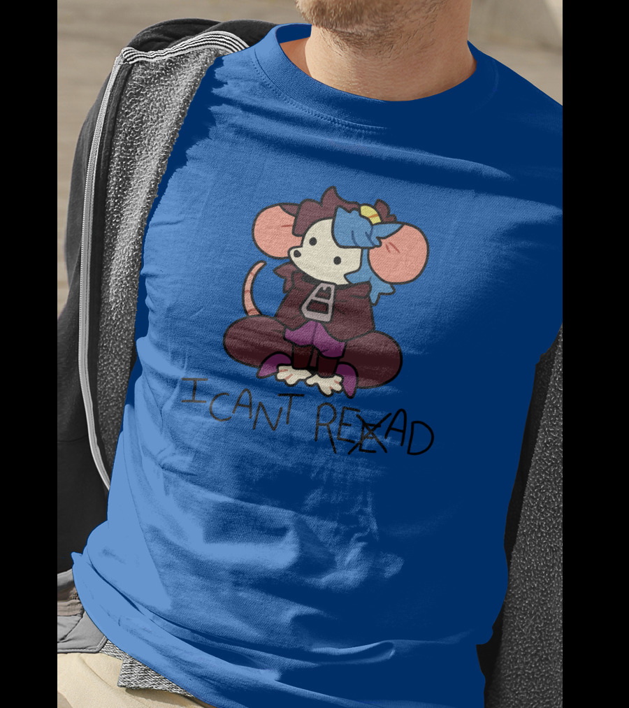 Willowmvp Merch I Can't Reead Mouse Character With Hooded Cloak T-Shirt