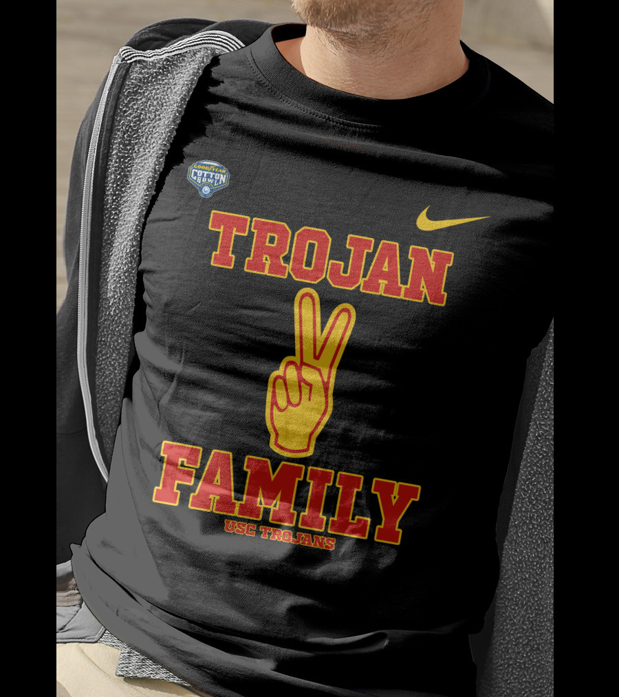 Trojan Family USC Trojans Cotton Bowl Victory Sign T-Shirt