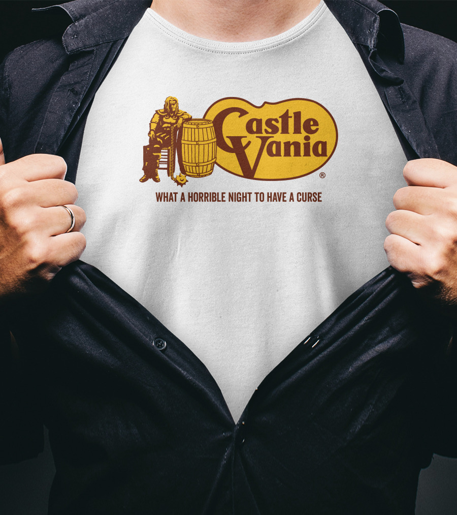 Castlevania What A Horrible Night To Have A Curse Barrel Icon Character T-Shirt