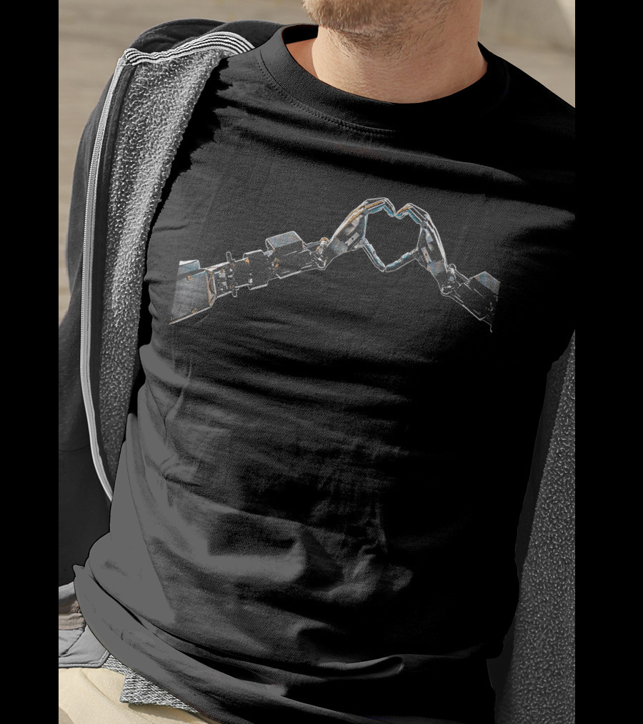 Tesla Shop Men's AI Day Robotic Arms Heart Formation T-Shirt