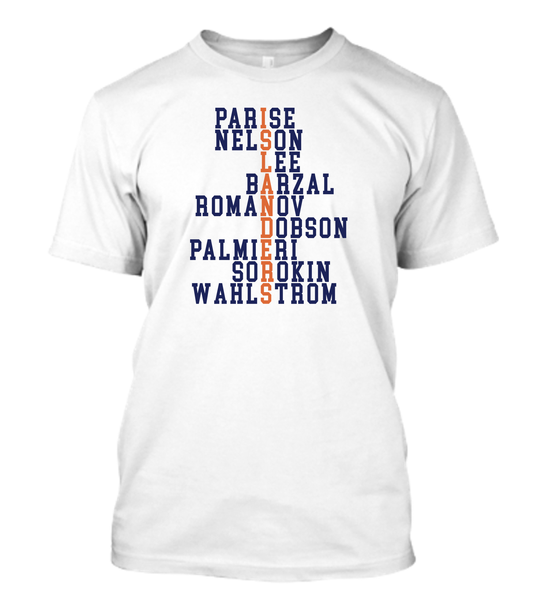 Parise Nelson Lee Barzal Romanov Dobson Palmieri Sorokin Wahlstrom Islanders T-Shirt