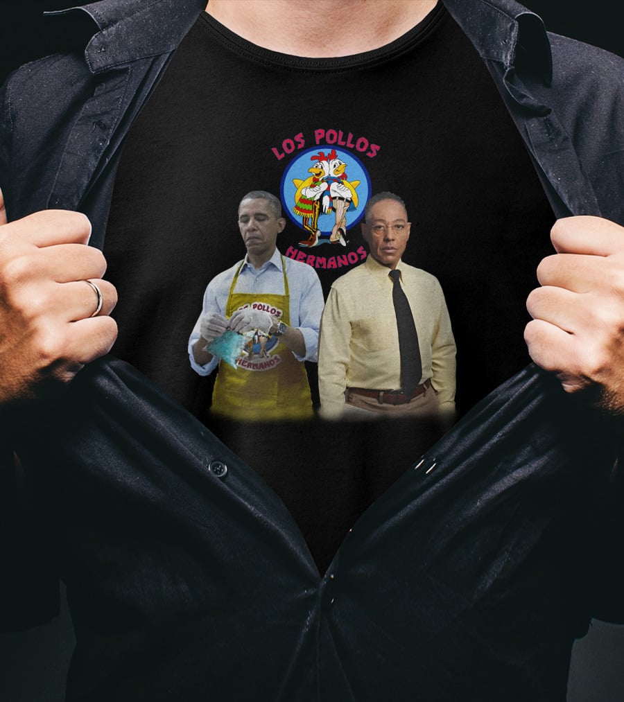 Barack Obama Gus Fring Los Pollos Hermanos Breaking Bad Fusion T-Shirt