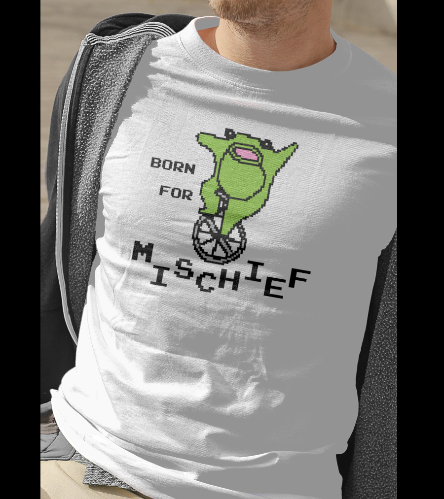 Born For Mischief Frog On Unicycle T-Shirt