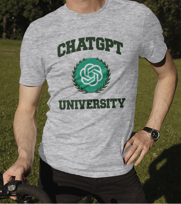 Shithead Steve Chatgpt University Laurel Emblem T-Shirt