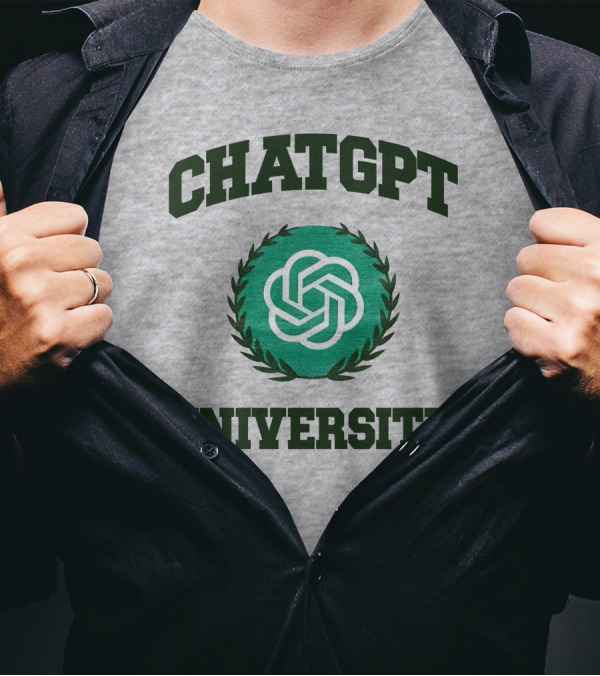 Shithead Steve Chatgpt University Laurel Emblem T-Shirt