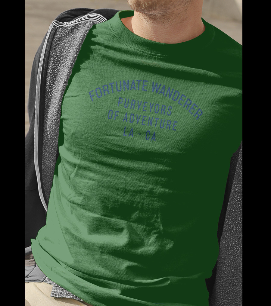 Fortunate Wanderer Purveyors Of Adventure LA CA Wanderlust T-Shirt
