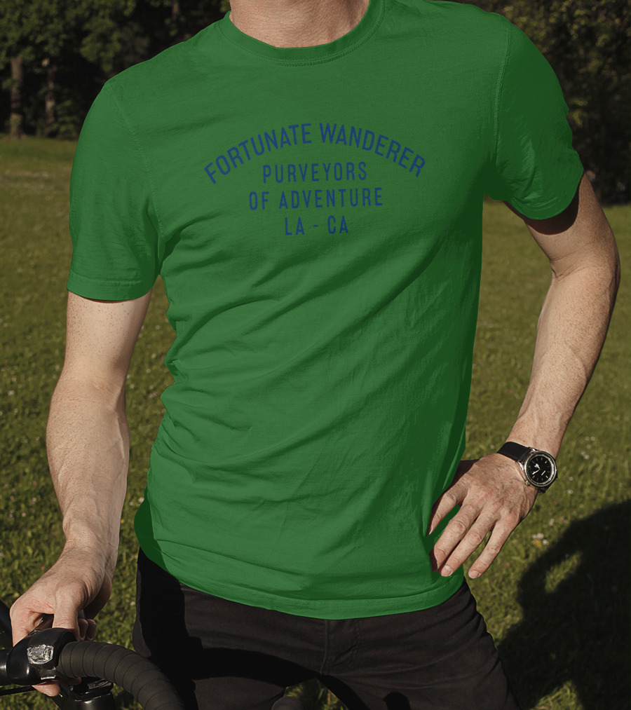 Fortunate Wanderer Purveyors Of Adventure LA CA Wanderlust T-Shirt