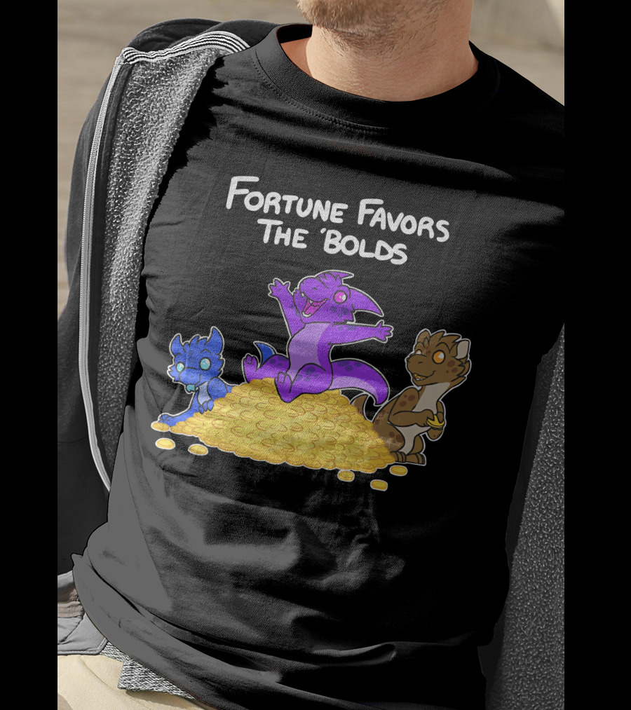 Fortune Favors The Bolds Felisrandomis Kobold Coin Pile T-Shirt