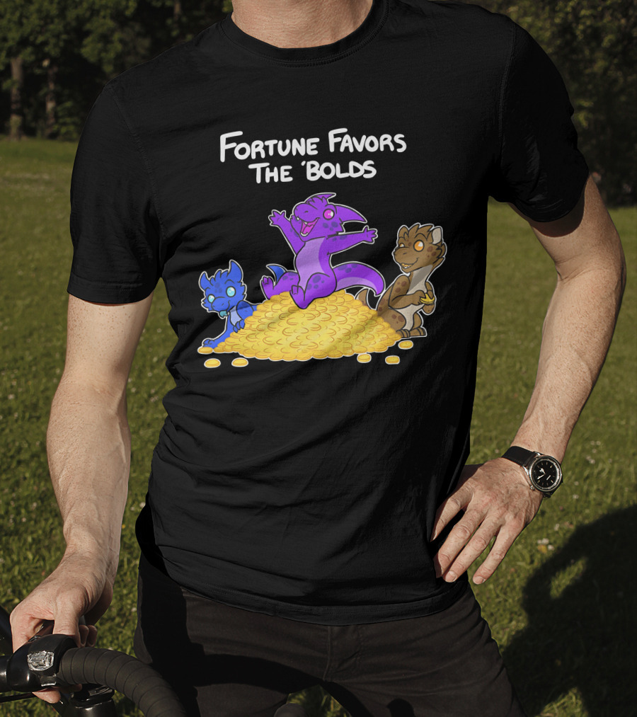 Fortune Favors The Bolds Felisrandomis Kobold Coin Pile T-Shirt