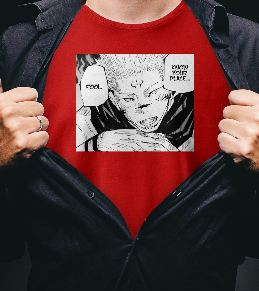 Jujutsu Kaisen Know Your Place Fool Manga Panel T-Shirt