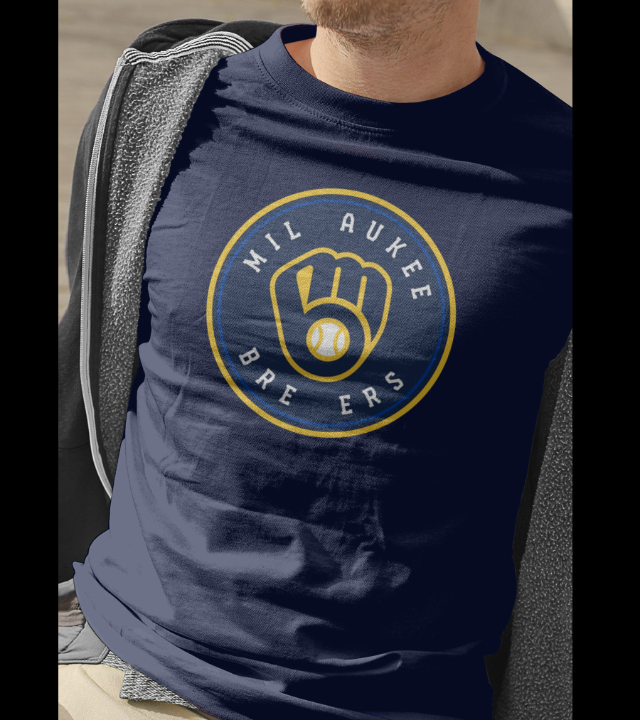 Milwaukee Brewers Baseball Glove T-Shirt