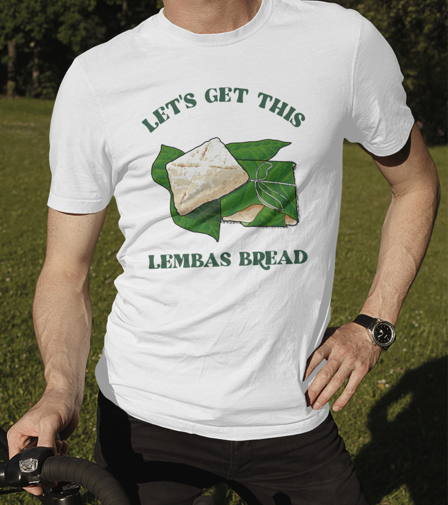 Let's Get This Lembas Bread Green Leaf Tolkien Reference T-Shirt