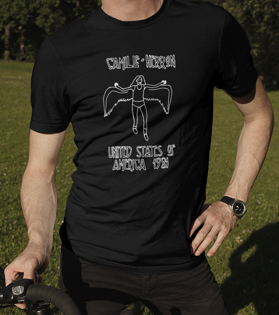 Camille Herron United States Of America 1981 Winged Figure T-Shirt