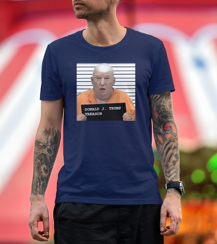 Sundae Divine Donald J. Trump Treason Mugshot T-Shirt