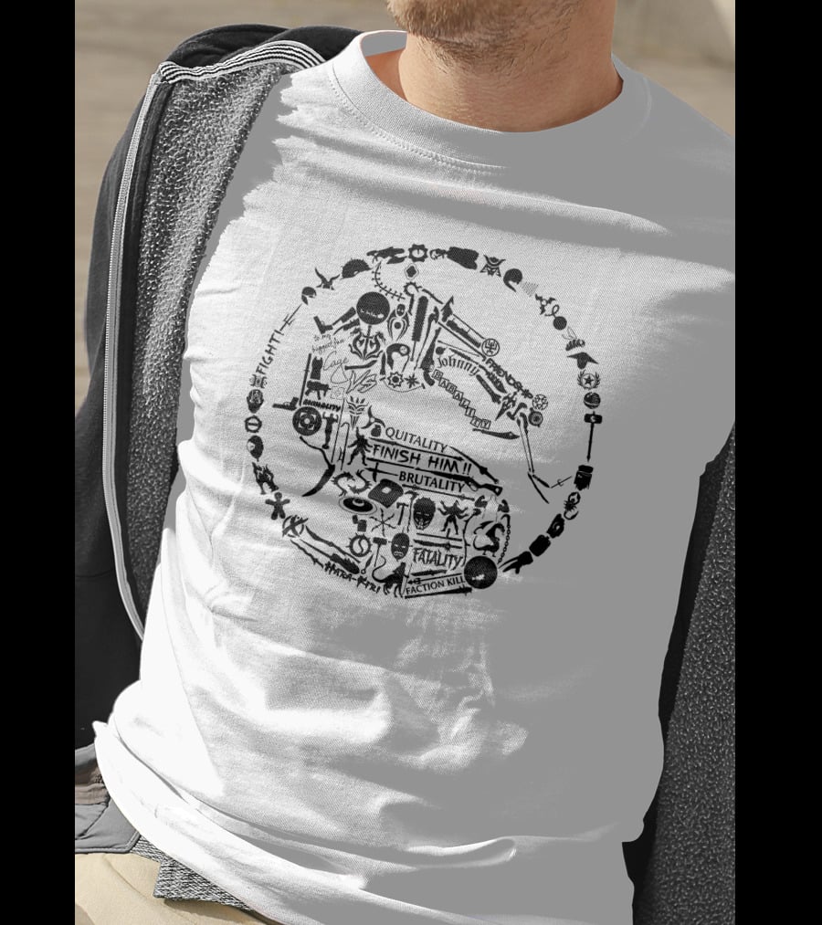 Quitality Finish Him Brutality Fatality Reaction Kill Fight Club Martial Arts Chaos T-Shirt