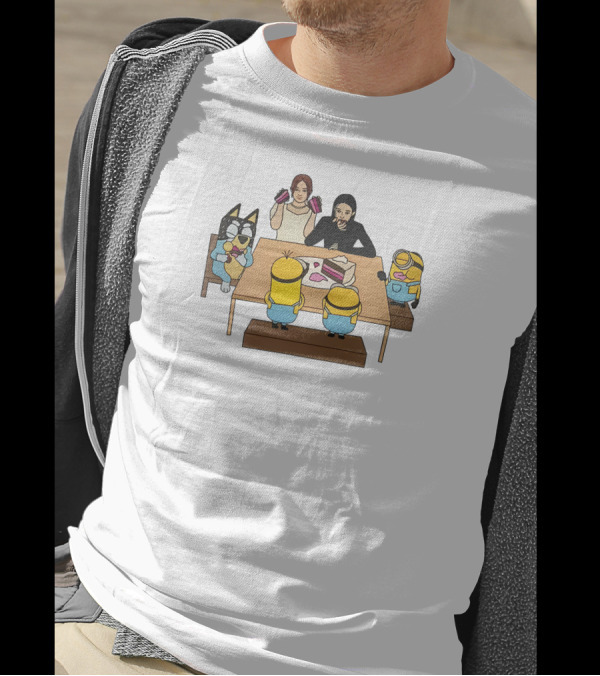 Irene Seulgi Dining Table Minions And Tom And Jerry Cake Scene T-Shirt