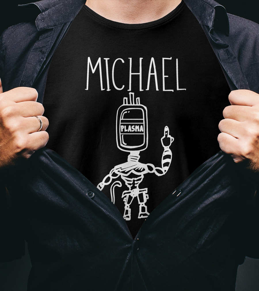 Zayn Malik Michael Plasma Robot With Cat T-Shirt