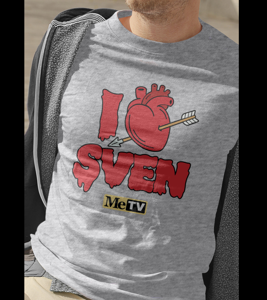 MeTV Store I Heart Sven With Anatomical Heart And Arrow T-Shirt