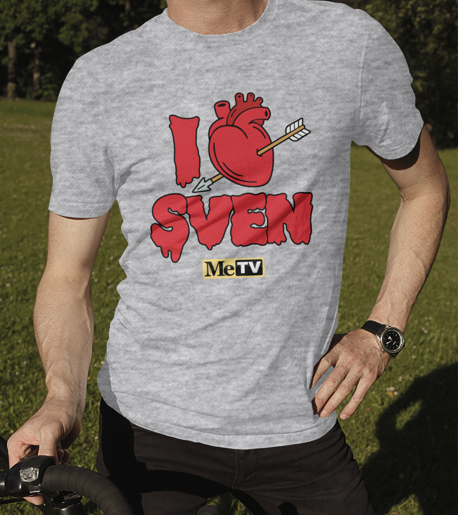 MeTV Store I Heart Sven With Anatomical Heart And Arrow T-Shirt
