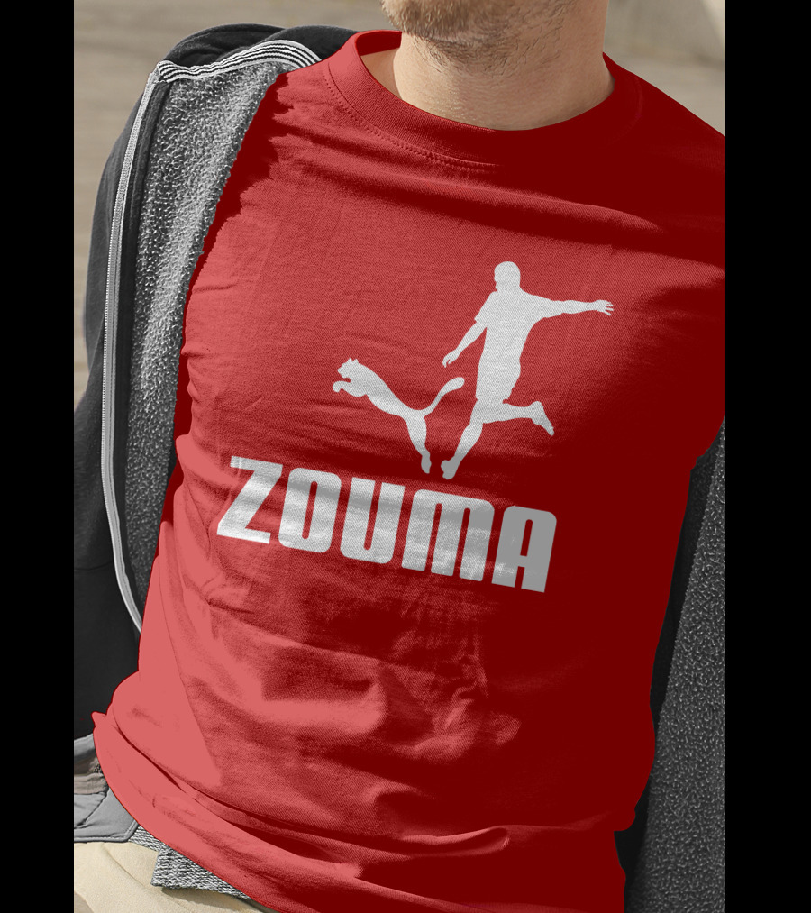 Zouma Player Silhouette With Cat Jumping T-Shirt