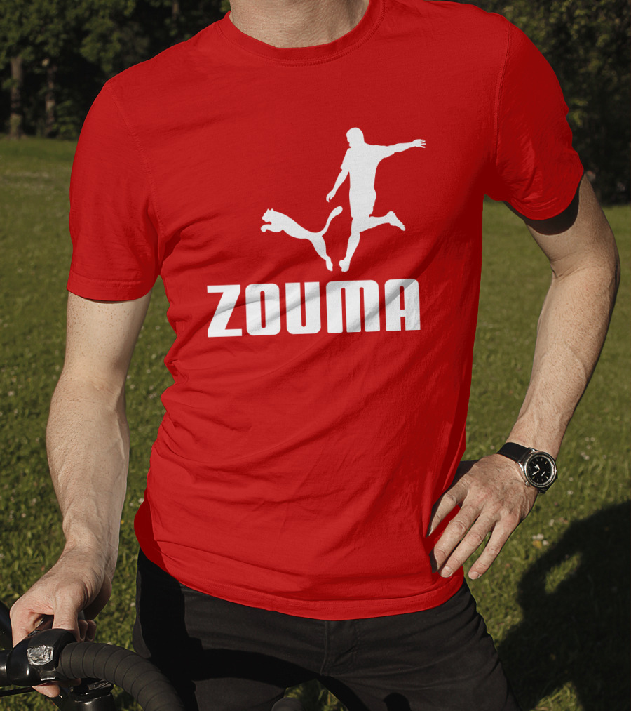 Zouma Player Silhouette With Cat Jumping T-Shirt