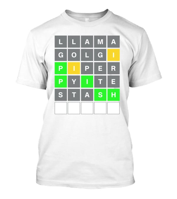 David Steinberg Phish Wordle Llama Golgi Piper Stash T-Shirt