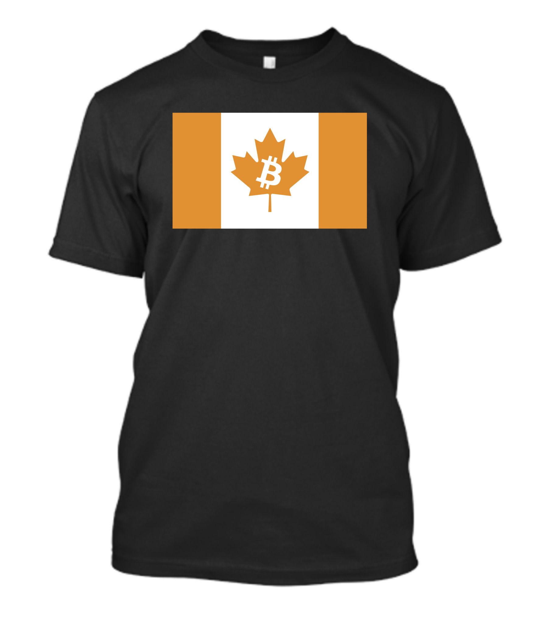 The Best Business Show Merch Bitcoin Canada Maple Leaf Orange Flag T-Shirt