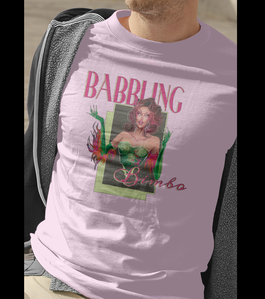 Voss Events Merch Jasmine Kennedie Babbling Bimbo Green Glamour Dress T-Shirt